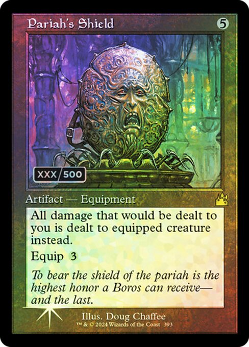 【ダブルレインボウ・Foil】【Serial Number】【旧枠】(RVR-RA)Pariah's Shield/最下層民の盾【英語】