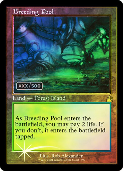 【ダブルレインボウ・Foil】【Serial Number】【旧枠】(RVR-RL)Breeding Pool/繁殖池【英語】