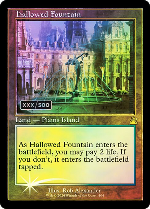 【ダブルレインボウ・Foil】【Serial Number】【旧枠】(RVR-RL)Hallowed Fountain/神聖なる泉【英語】