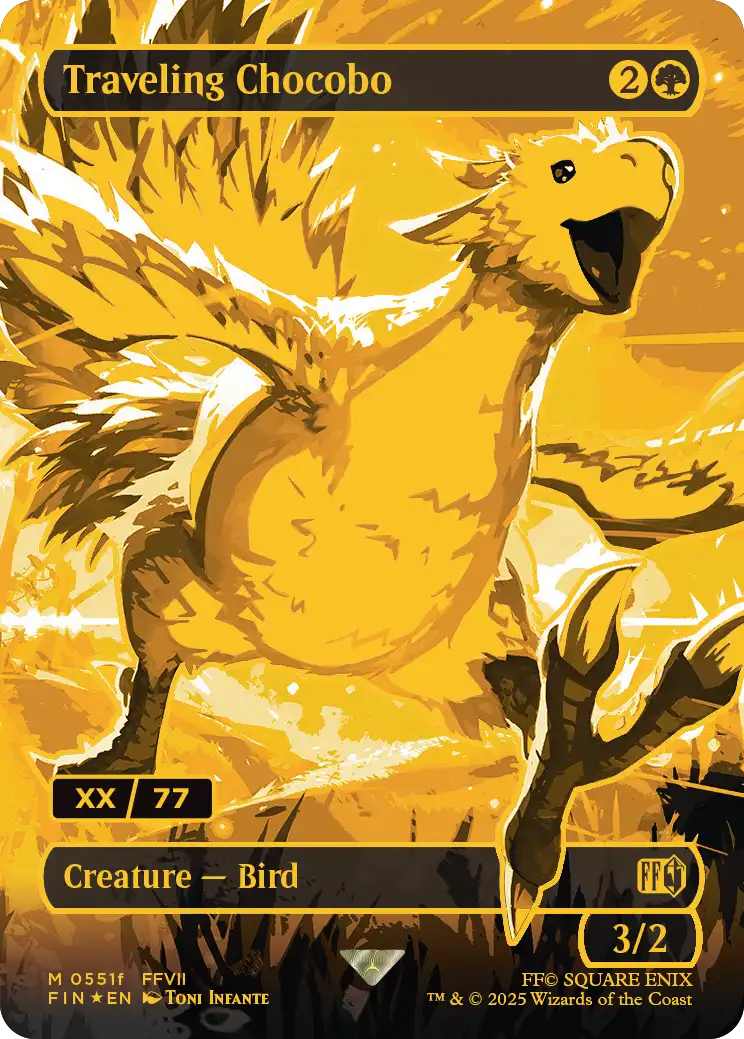 旅するチョコボ Foil FOIL] 旅するチョコボ/Traveling Chocobo (全面アート版) 【英語
