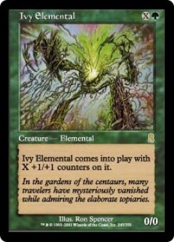 画像1: 【Foil】(ODY-RG)Ivy Elemental/キヅタの精霊(英,EN)