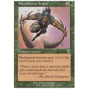 画像: $FOIL$(7ED-U)Blanchwood Armor/ブランチウッドの鎧(日,JP)