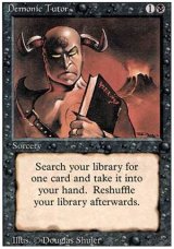 画像: 【黒枠FBB】(3ED-U)Demonic Tutor(伊,Ita,独,ger,仏,Fra)