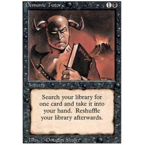 画像: 【黒枠FBB】(3ED-U)Demonic Tutor(伊,Ita,独,ger,仏,Fra)