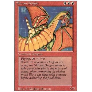 画像: 【黒枠FBB】(3ED-R)Shivan Dragon/シヴ山のドラゴン(伊,Ita,独,ger,仏,Fra)