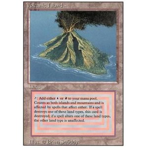 画像: 【黒枠FBB】(3ED-R)Volcanic Island(伊,Ita,独,ger,仏,Fra)