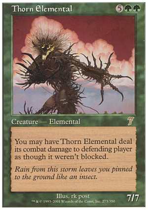 FOIL$(7ED-R)Thorn Elemental/茨の精霊(英,EN) - ENNDALGAMES買取館