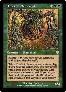 画像1: 【Foil】(INV-RG)Thicket Elemental/茂みの精霊(英,EN)