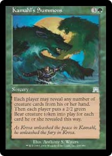 画像1: 【Foil】(ONS-UG)Kamahl's Summons/カマールの召喚術(日,JP)